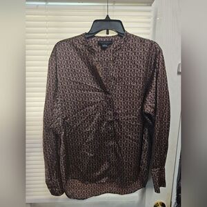 Sanctuary Men's Geometric Pattern Shirt - Brown and Black